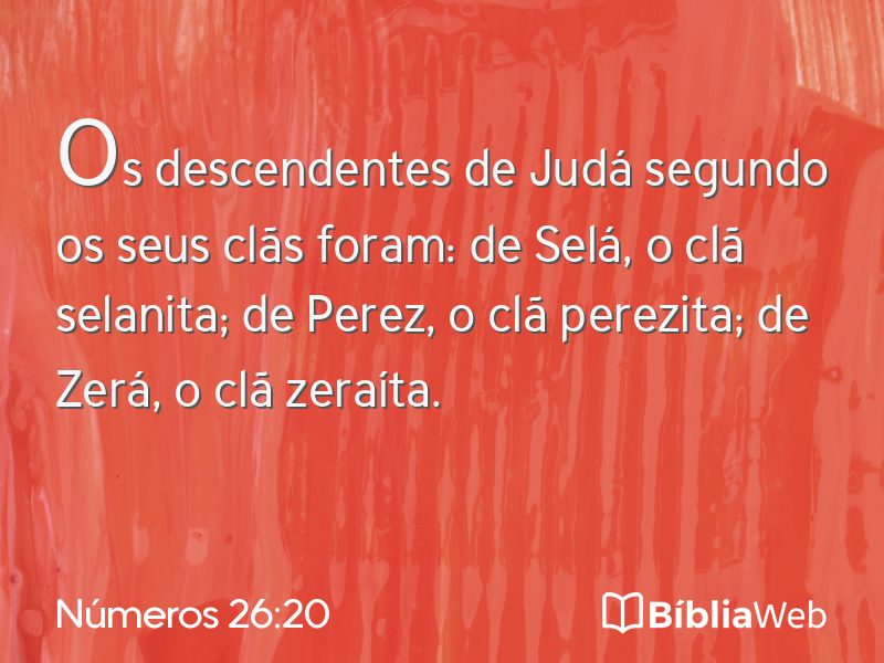 Números 26:20 em imagem para compartilhar
