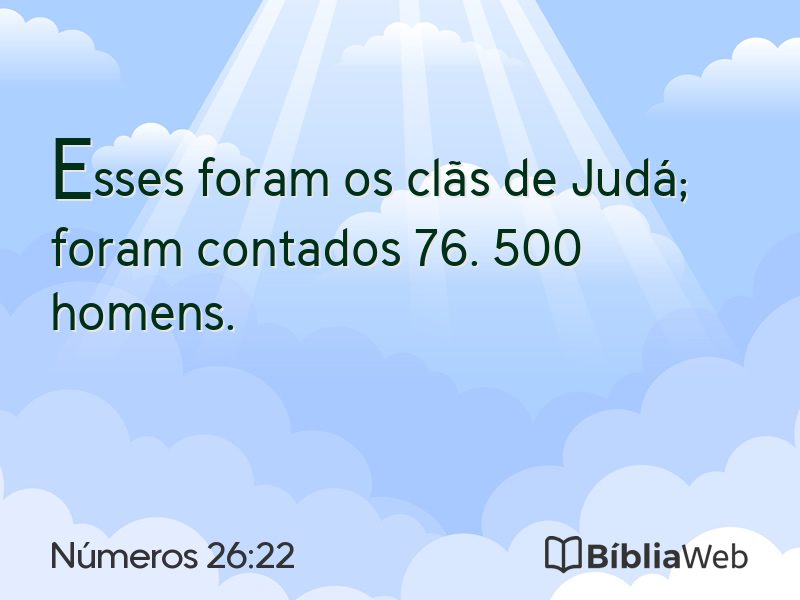 Números 26:22 em imagem para compartilhar