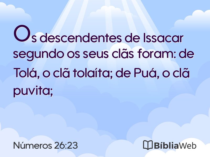 Números 26:23 em imagem para compartilhar