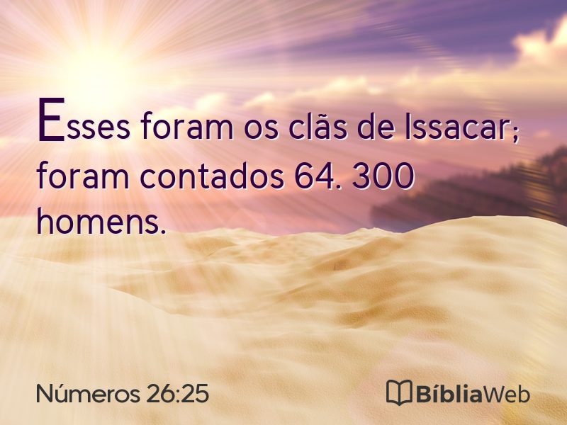 Números 26:25 em imagem para compartilhar