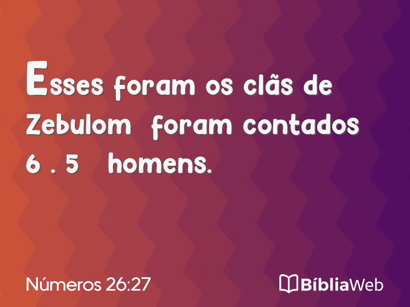 Números 26:27 em imagem para compartilhar