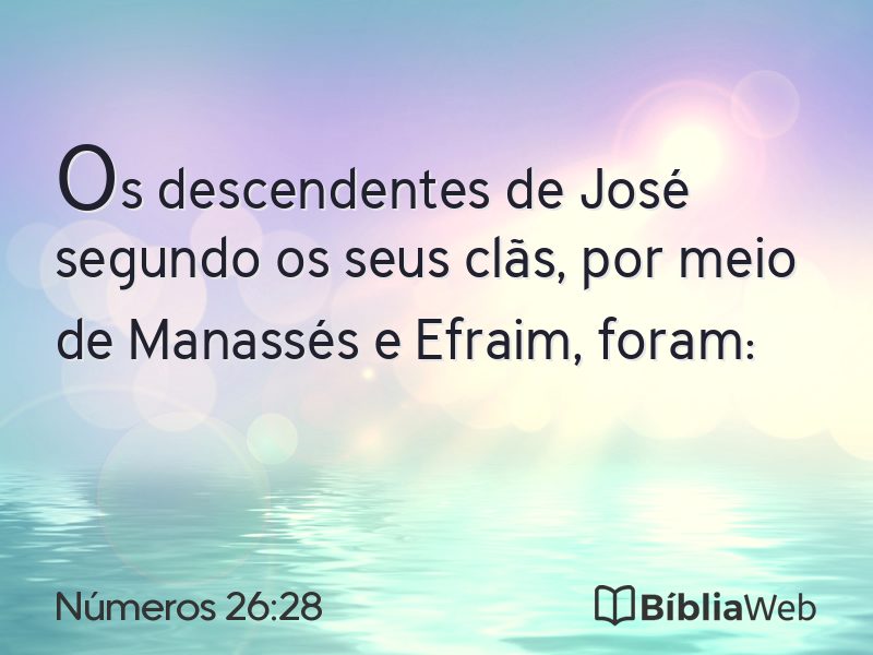 Números 26:28 em imagem para compartilhar