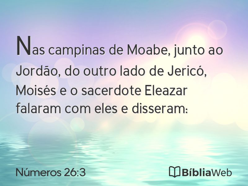 Números 26:3 em imagem para compartilhar