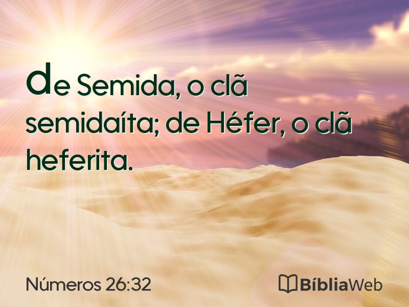 Números 26:32 em imagem para compartilhar