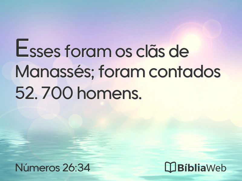 Números 26:34 em imagem para compartilhar