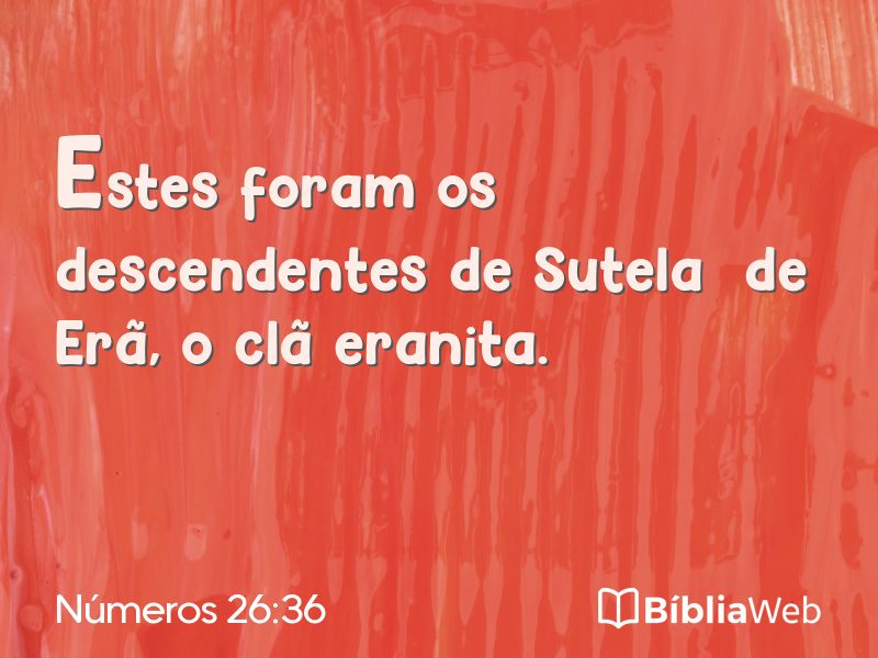 Números 26:36 em imagem para compartilhar