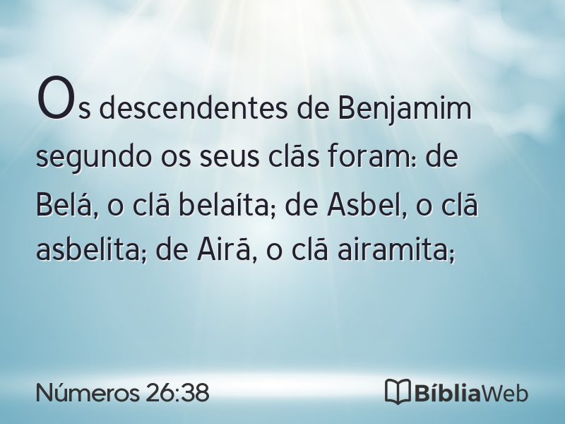 Números 26:38 em imagem para compartilhar