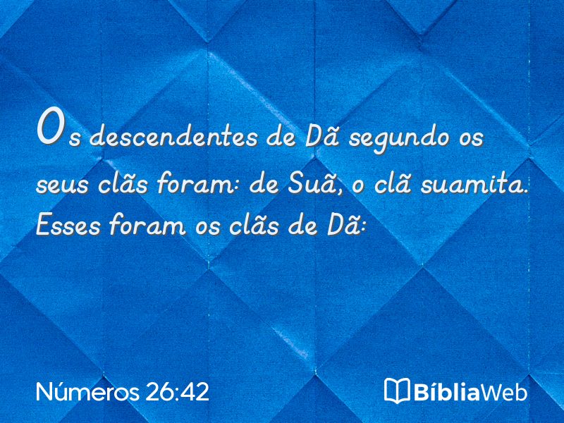 Números 26:42 em imagem para compartilhar