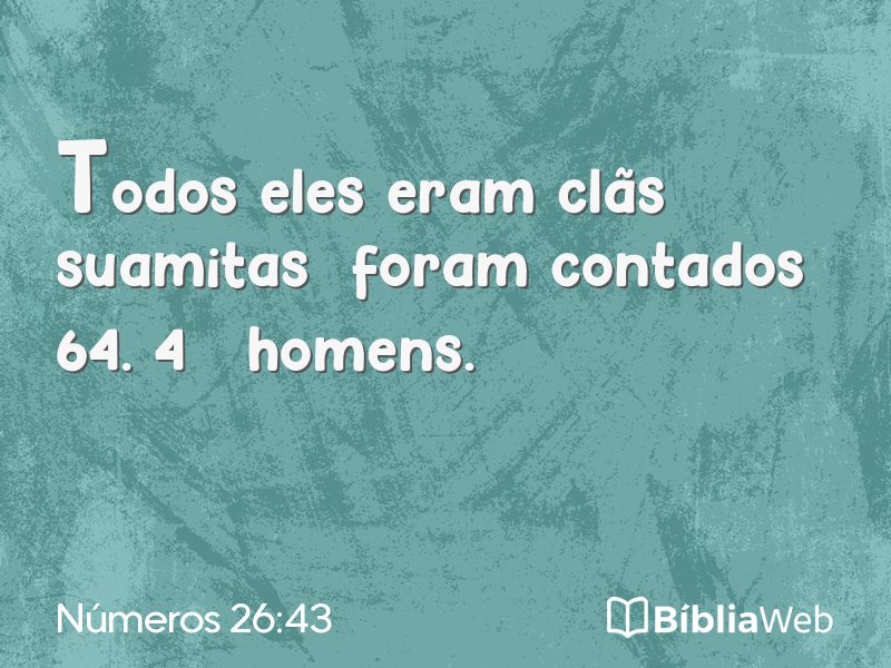 Números 26:43 em imagem para compartilhar