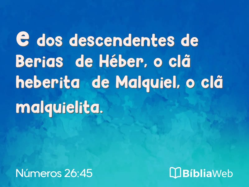 Números 26:45 em imagem para compartilhar