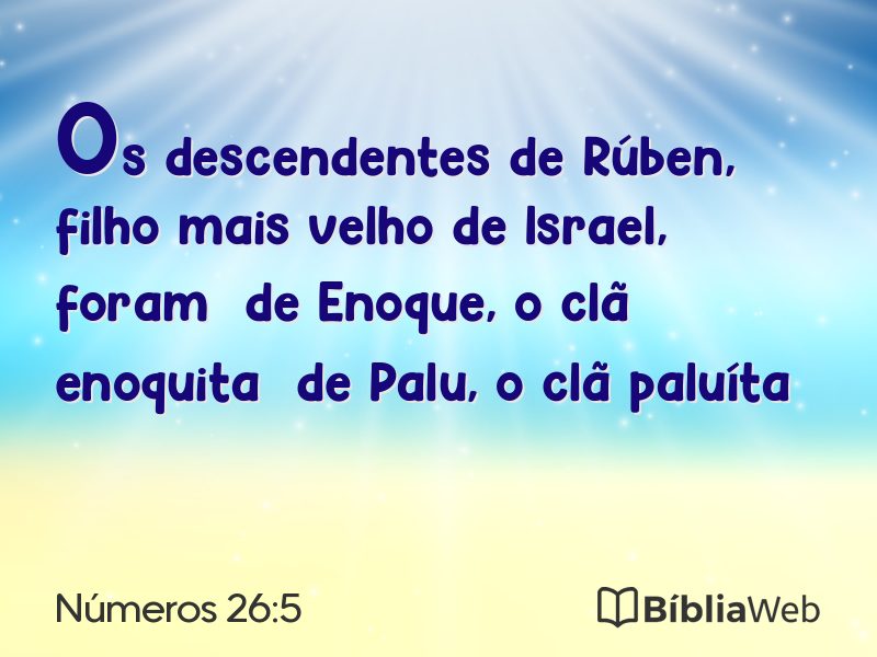 Números 26:5 em imagem para compartilhar