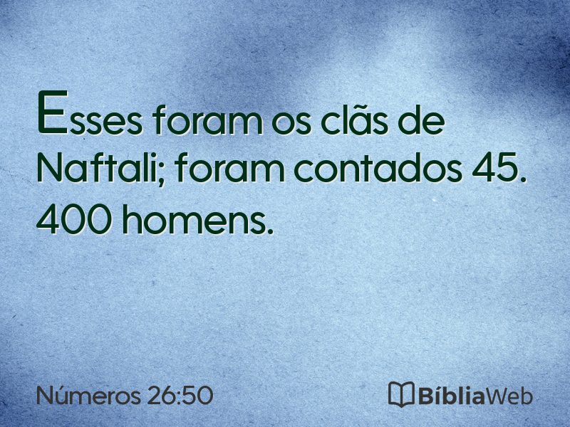 Números 26:50 em imagem para compartilhar
