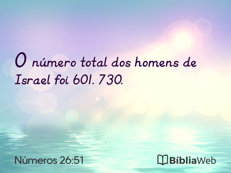 Números 26:51 em imagem para compartilhar
