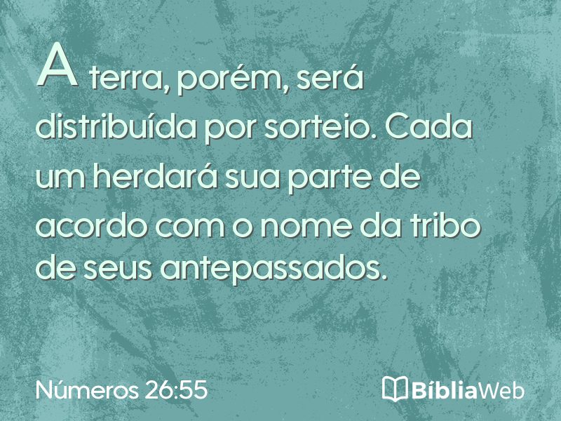 Números 26:55 em imagem para compartilhar