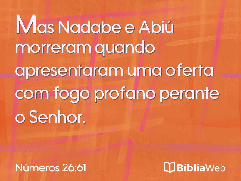 Números 26:61 em imagem para compartilhar