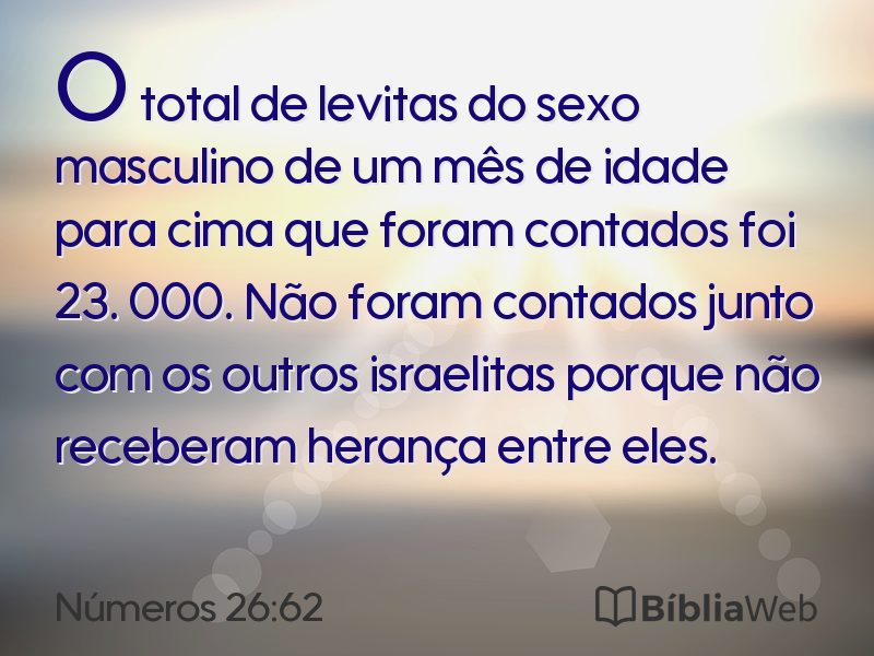 Números 26:62 em imagem para compartilhar