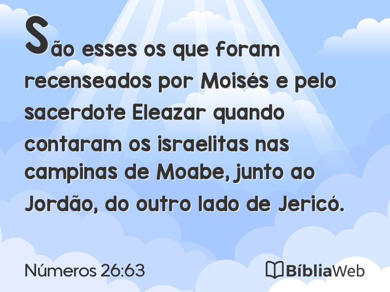 Números 26:63 em imagem para compartilhar