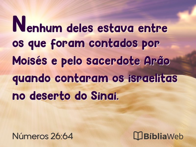 Números 26:64 em imagem para compartilhar