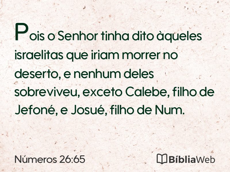 Números 26:65 em imagem para compartilhar