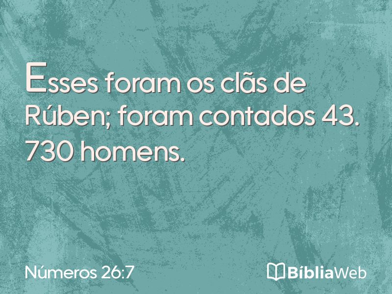 Números 26:7 em imagem para compartilhar