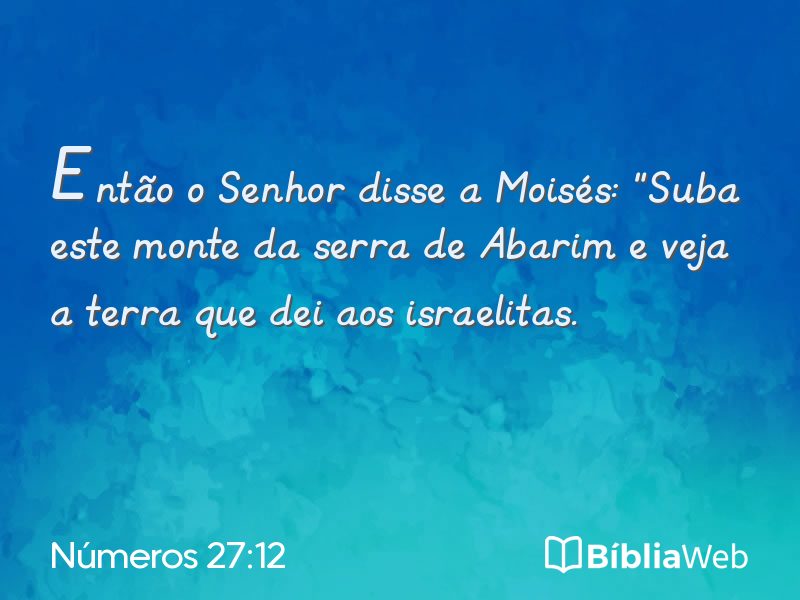 Números 27:12 em imagem para compartilhar