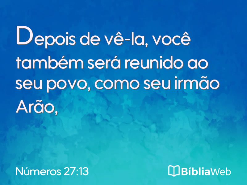 Números 27:13 em imagem para compartilhar