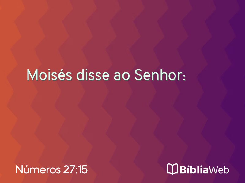 Números 27:15 em imagem para compartilhar