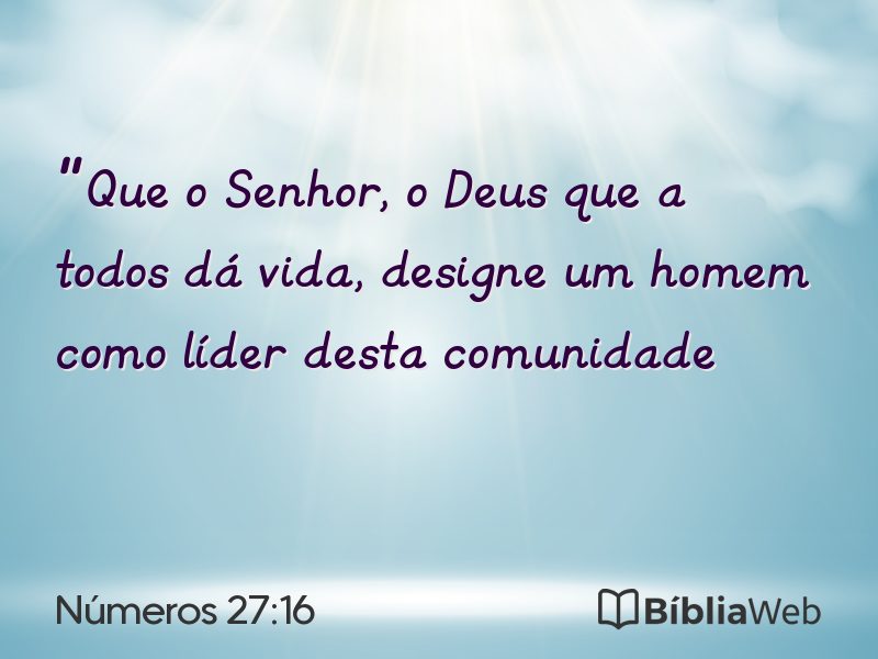 Números 27:16 em imagem para compartilhar