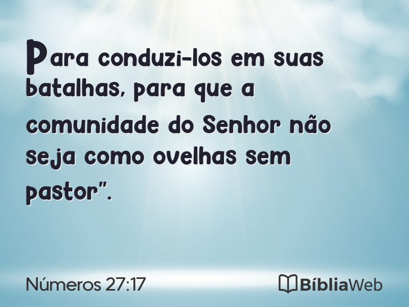 Números 27:17 em imagem para compartilhar