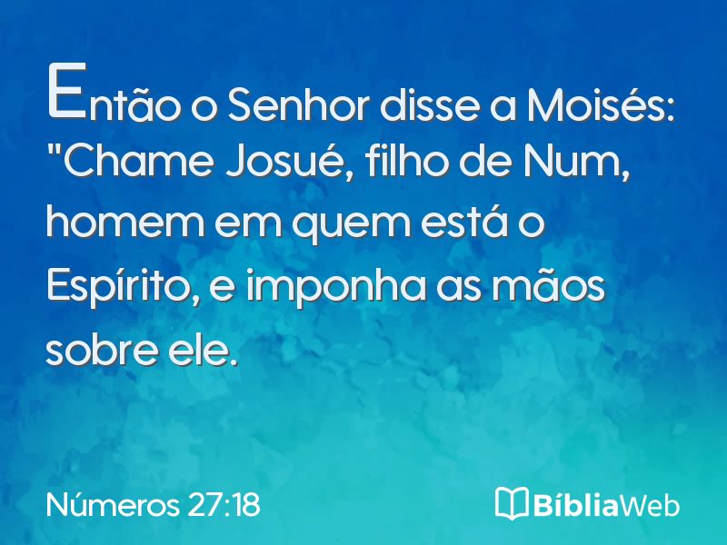 Números 27:18 em imagem para compartilhar