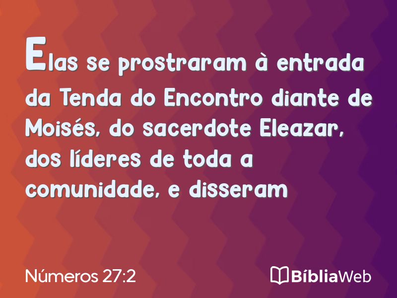 Números 27:2 em imagem para compartilhar