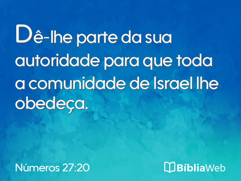 Números 27:20 em imagem para compartilhar