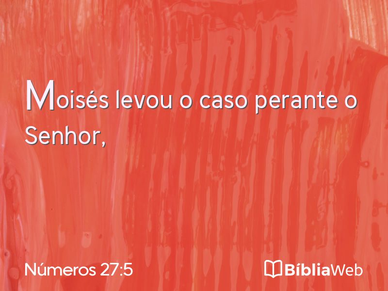 Números 27:5 em imagem para compartilhar
