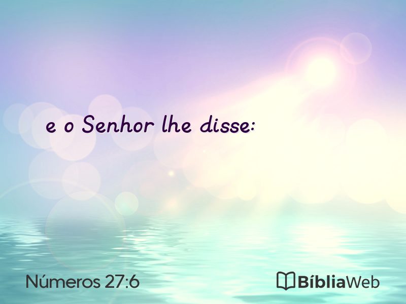 Números 27:6 em imagem para compartilhar