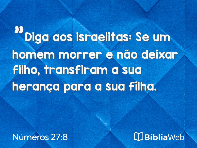 Números 27:8 em imagem para compartilhar