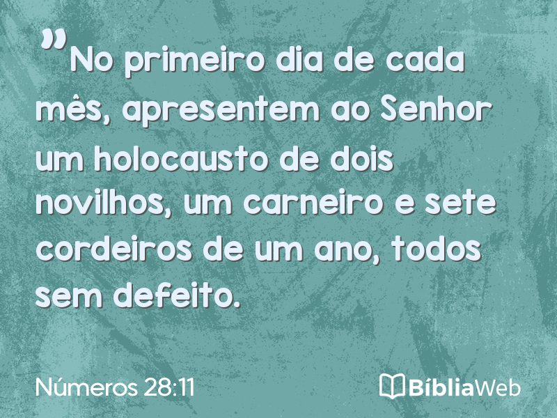 Números 28:11 em imagem para compartilhar