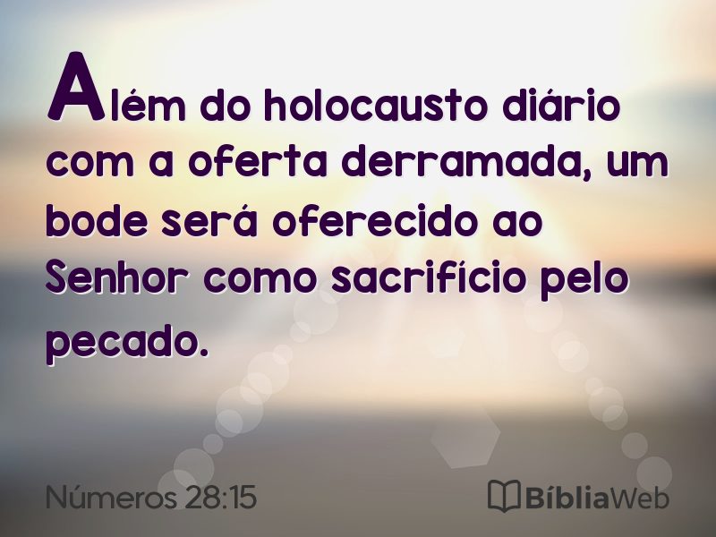 Números 28:15 em imagem para compartilhar