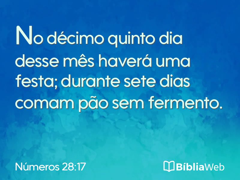 Números 28:17 em imagem para compartilhar