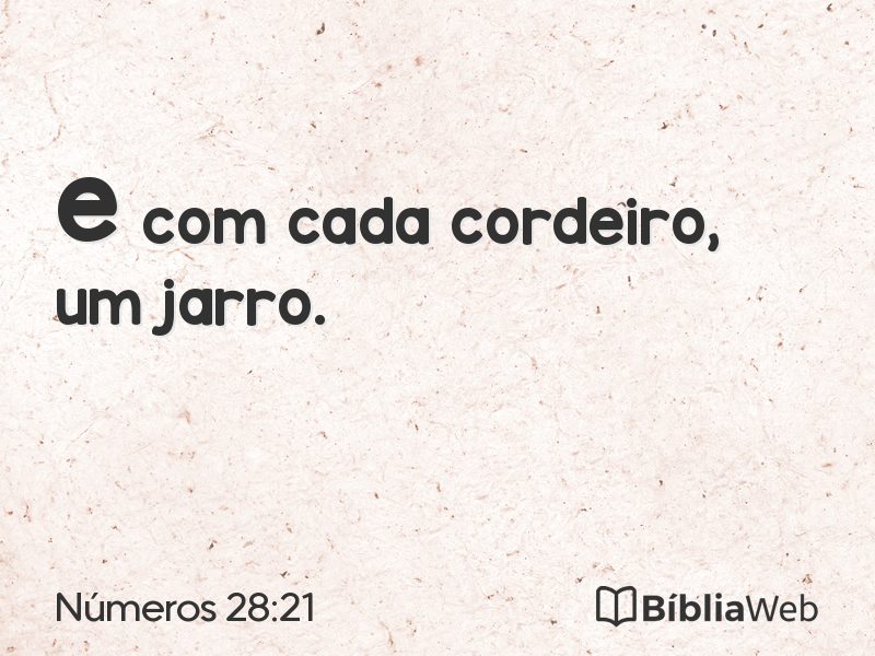 Números 28:21 em imagem para compartilhar