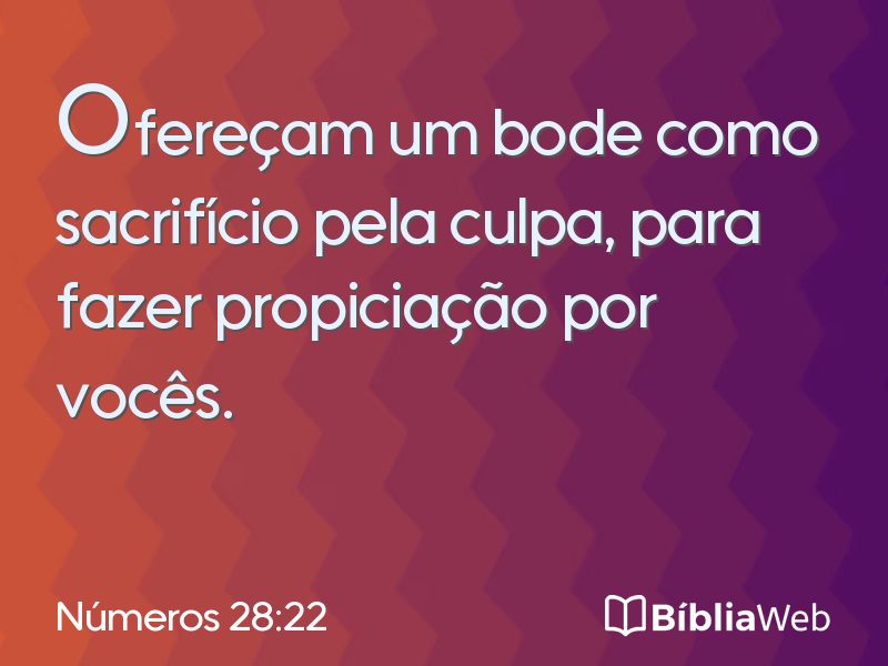Números 28:22 em imagem para compartilhar