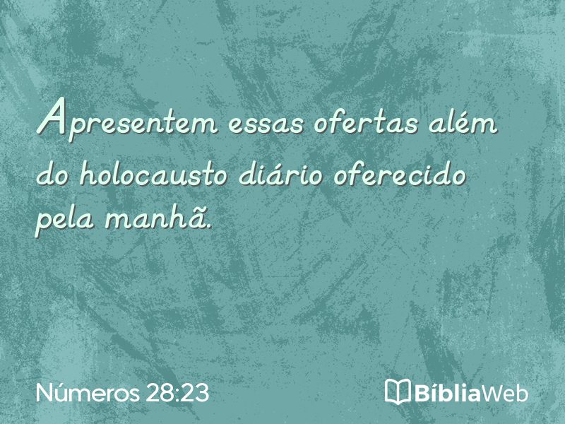 Números 28:23 em imagem para compartilhar