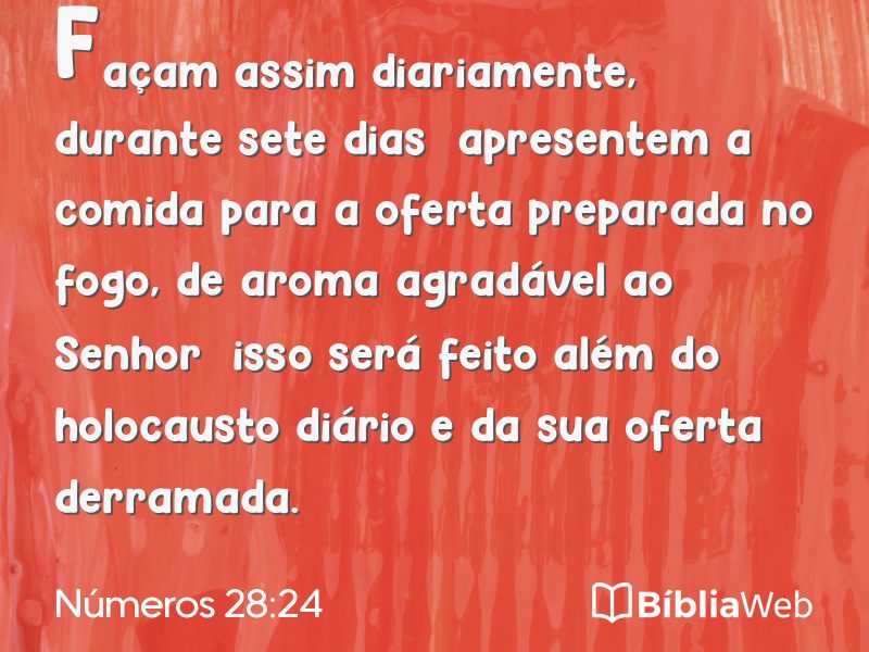 Números 28:24 em imagem para compartilhar