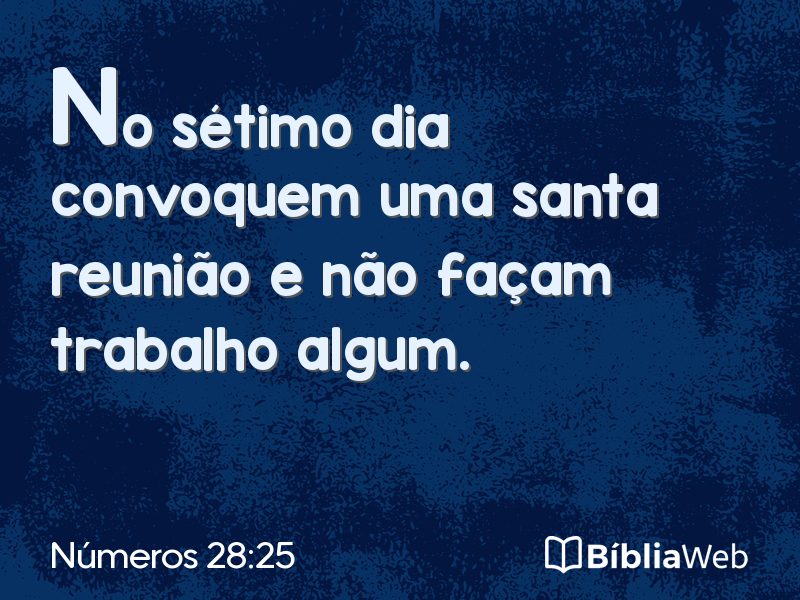 Números 28:25 em imagem para compartilhar