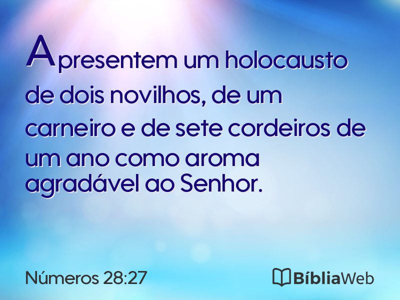 Números 28:27 em imagem para compartilhar