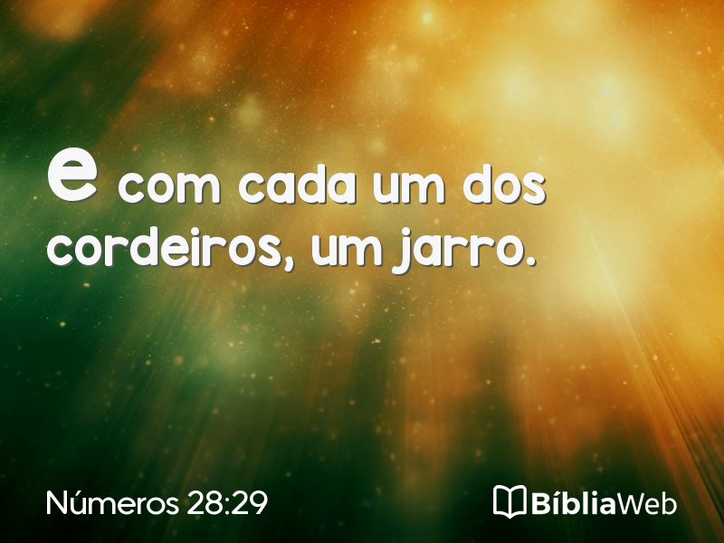 Números 28:29 em imagem para compartilhar