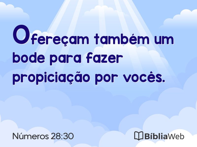 Números 28:30 em imagem para compartilhar