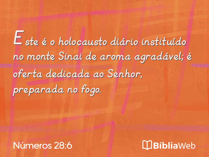 Números 28:6 em imagem para compartilhar