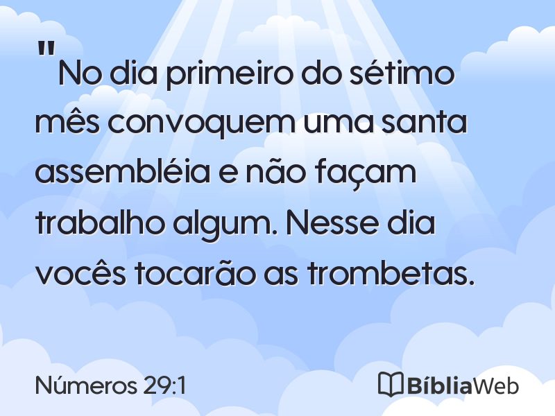 Números 29:1 em imagem para compartilhar