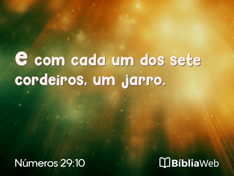 Números 29:10 em imagem para compartilhar