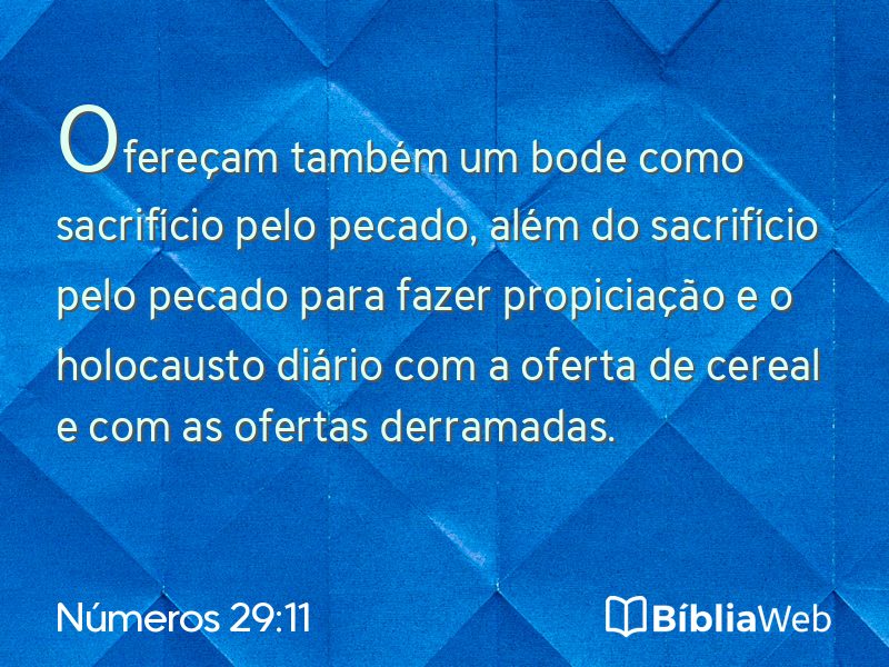 Números 29:11 em imagem para compartilhar